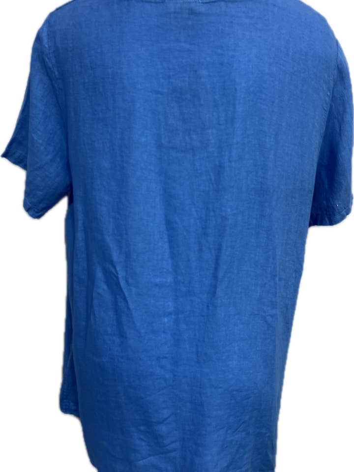 Marisima by Urban Mangoz - Wholesale Blouse - Women's - Linen High Low Button Top