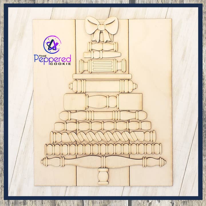 Décoration d'intérieur - Sapin de Noël en forme de broche INACHEVÉ pour la vente par The Peppered Cookie