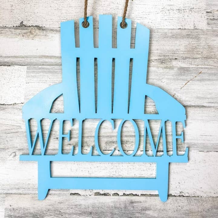 B-Cozy Home Decor – Cabide de porta por atacado – Gancho de porta de cadeira de praia bem-vindo, decoração de porta de verão, grinalda5