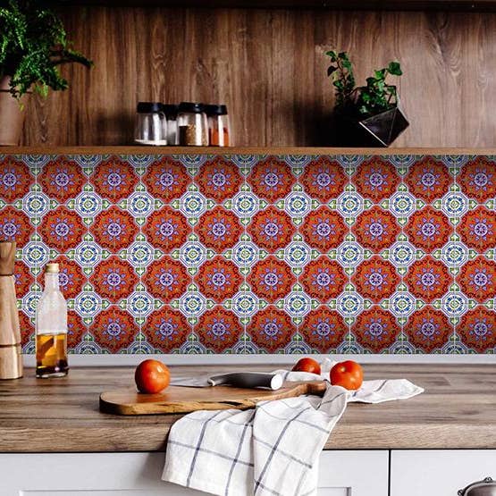 HomeRoots - Wholesale Wall Tile - 4" X 4" Sage Terra Removable Peel And Stick Tiles