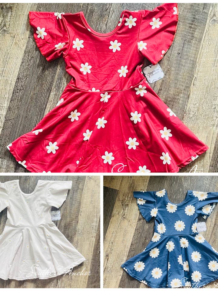 Empire daisy dress for wholesale by Southern Anchor