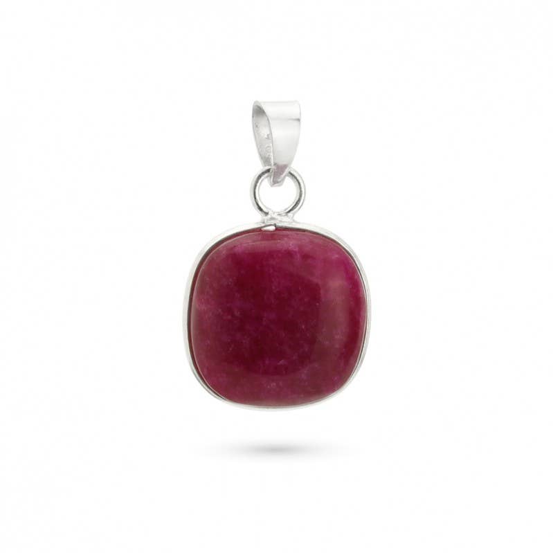 UniArt - Wholesale Individual Charm/Pendant - Silver Pendant with Stone, Basic Cushion Model8