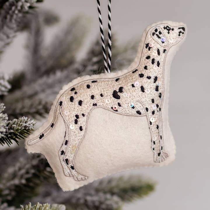 The Dalmatian Embroidered Ornament for wholesale by Kate Gwilliam