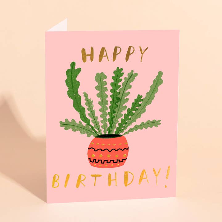 Carolyn Suzuki - Wholesale Birthday Card - ZIG ZAG CACTUS - Birthday Card0