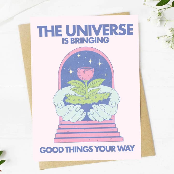 Big Moods - Wholesale Encouragement Card - "The Universe Is Bringing Good Things" Greeting Card3