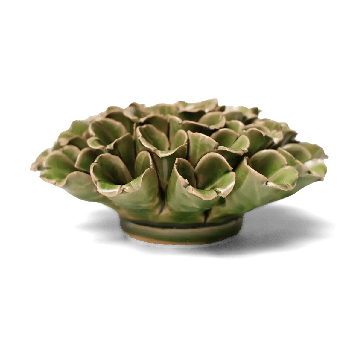 Chive - Wholesale Decorative Tabletop Object - Ceramic Flower Wall Art Polyp Green Large Pottery Handmade1