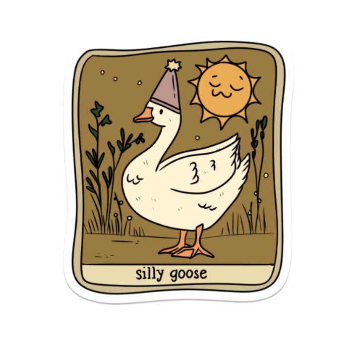 Silly Goose | Animal | Funny | Waterproof Sticker | 2.5" for wholesale by Rebel and Siren Stickers