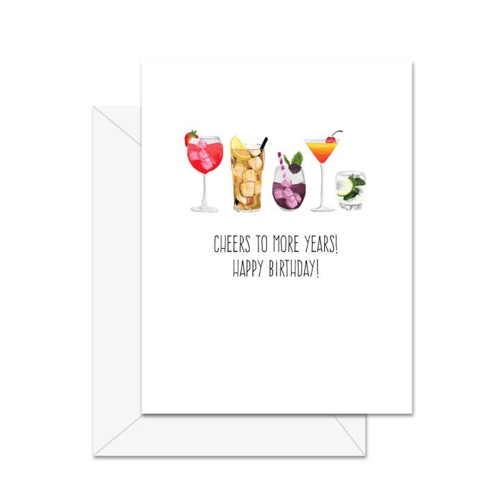 Cheers To More Years! Happy Birthday! - Greeting Card for wholesale by Jaybee Design