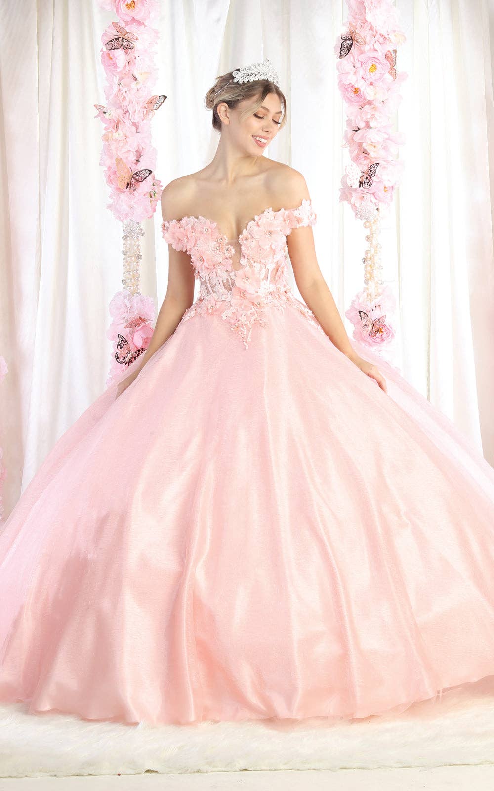 LA Merchandise – Vestido comprido - Mulher por atacado – Vestidos Florais de Marmelo - LA1666