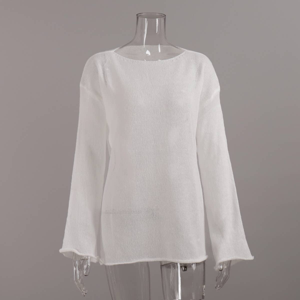 Hope & Sunshine - Wholesale Knit Top - Women's - Hollow Knit Bell Sleeve T-Shirt For Women35