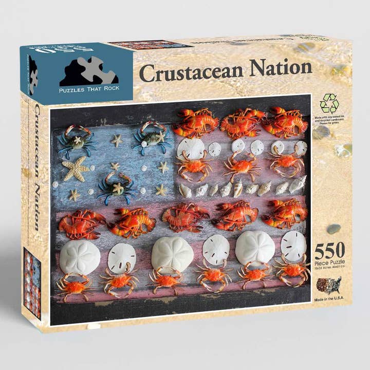 Crustacean Nation: Puzzle de 550 Peças de Americana Costeira por atacado de Puzzles That Rock