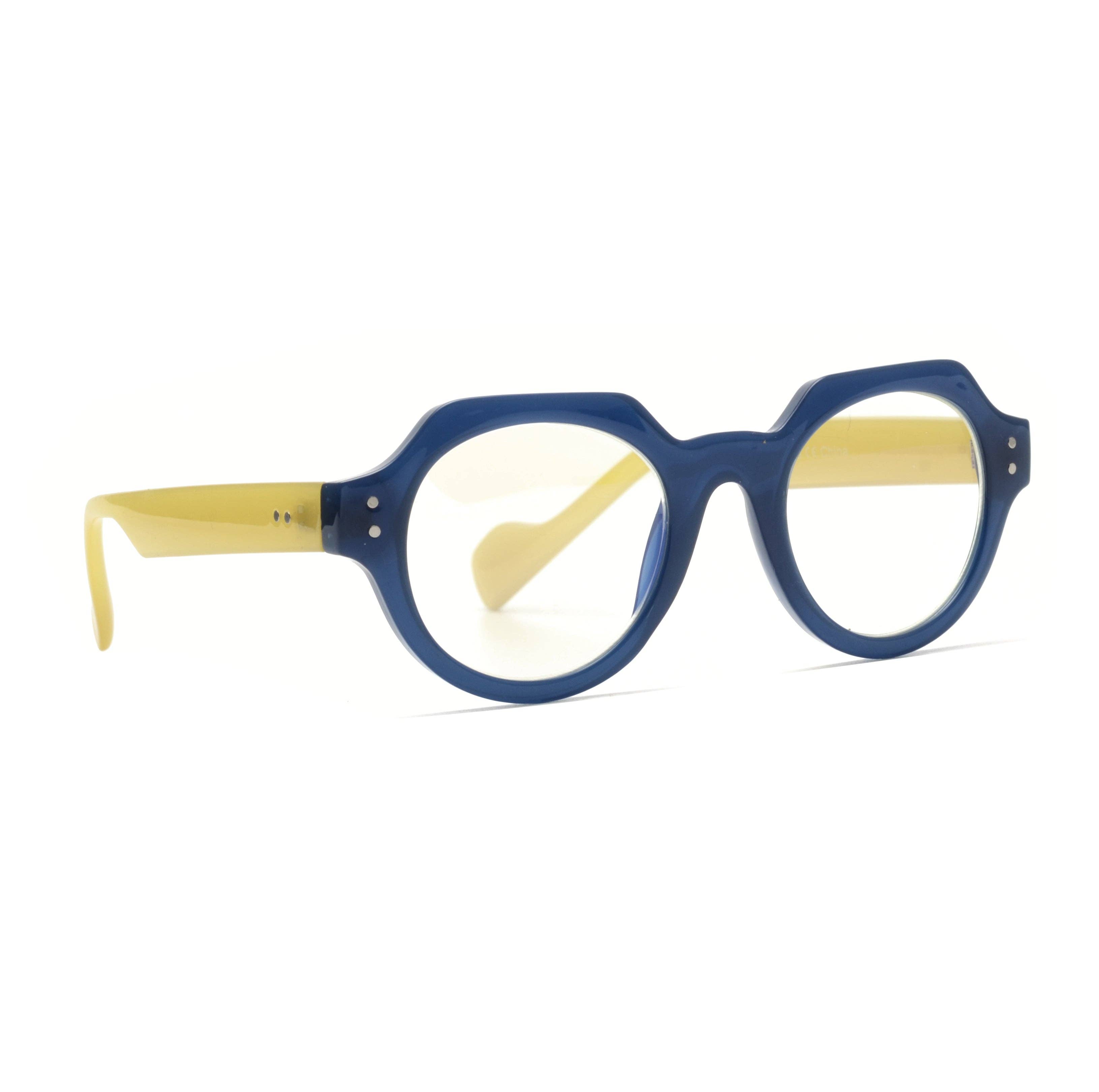 Ryan Simkhai Eyeshop - Wholesale Eyeglasses - Women's - LIAM | Blue / Yellow | Blue Light Blocking2