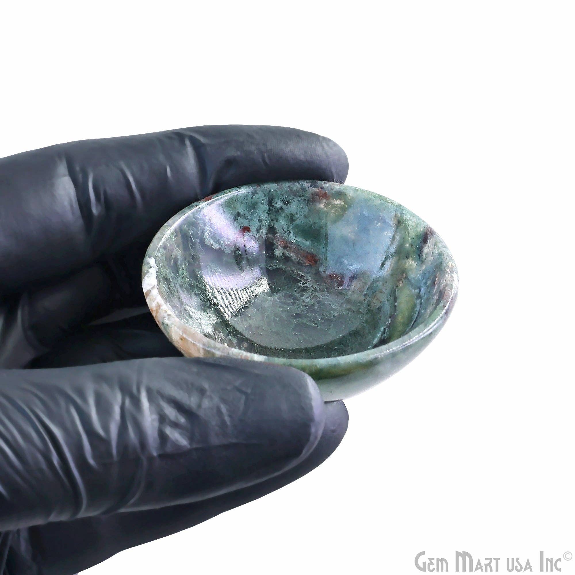 GemMartUSA – wholesale Decorative plate/dish/bowl – Natural Fluorite Mini Carved Gemstone Bowl Cup 2 inch5