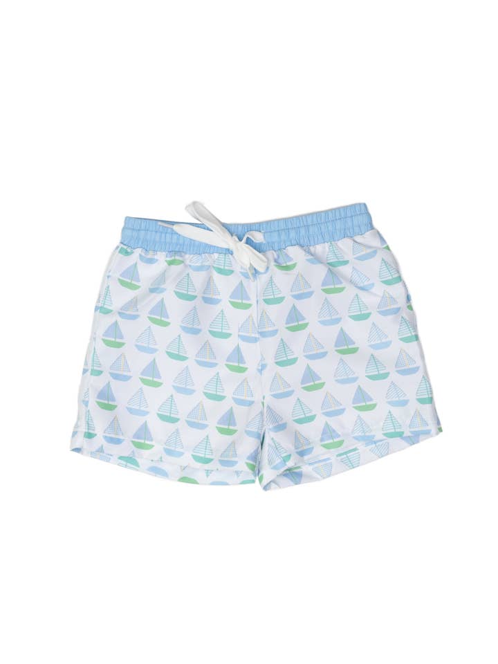 The Oaks Apparel Company - Wholesale Swim Shorts - Kids - Boys Set Sail Trunks UPF50