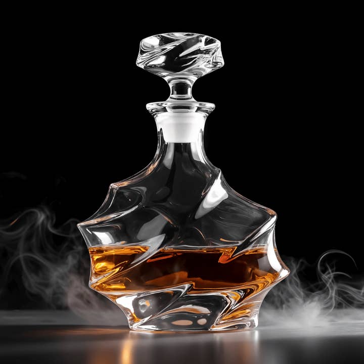 Carafe à whisky en cristal japonais Storm V2 pour la vente par TsukiGlass