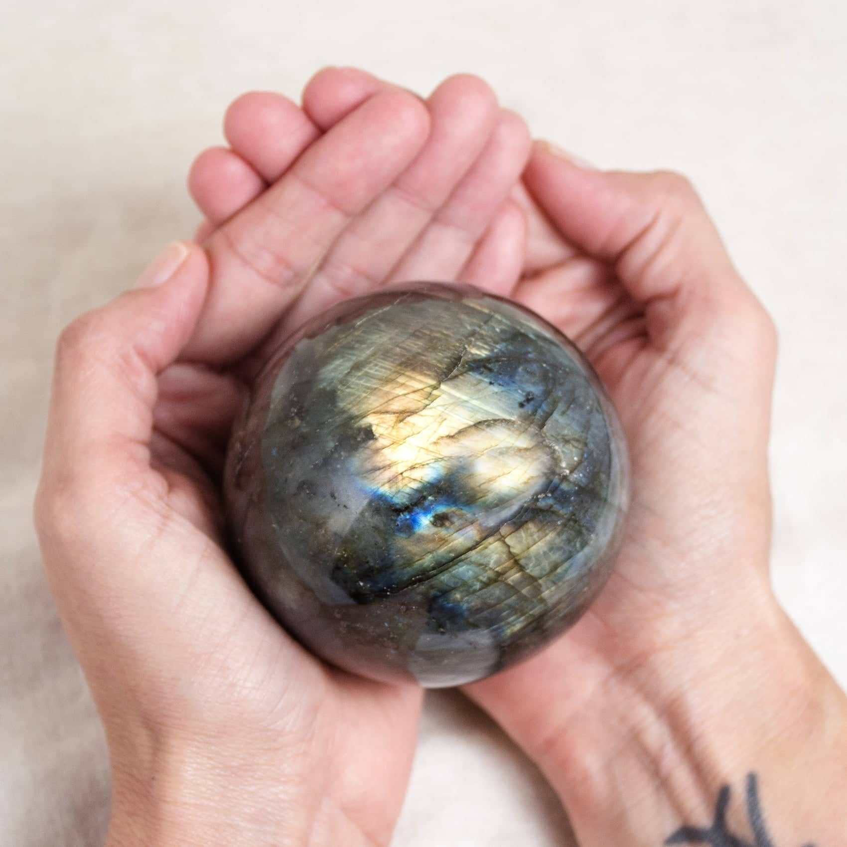 Tiny Rituals - Wholesale Spiritual Stone/Crystal - Labradorite Sphere - 1 of a Kind - Large - AAA Premium Quality4