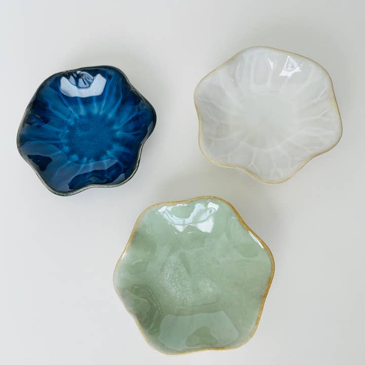 The Wildflower Company - Wholesale Jewelry Dish - Coastal Ceramic Jewelry BowlÂ