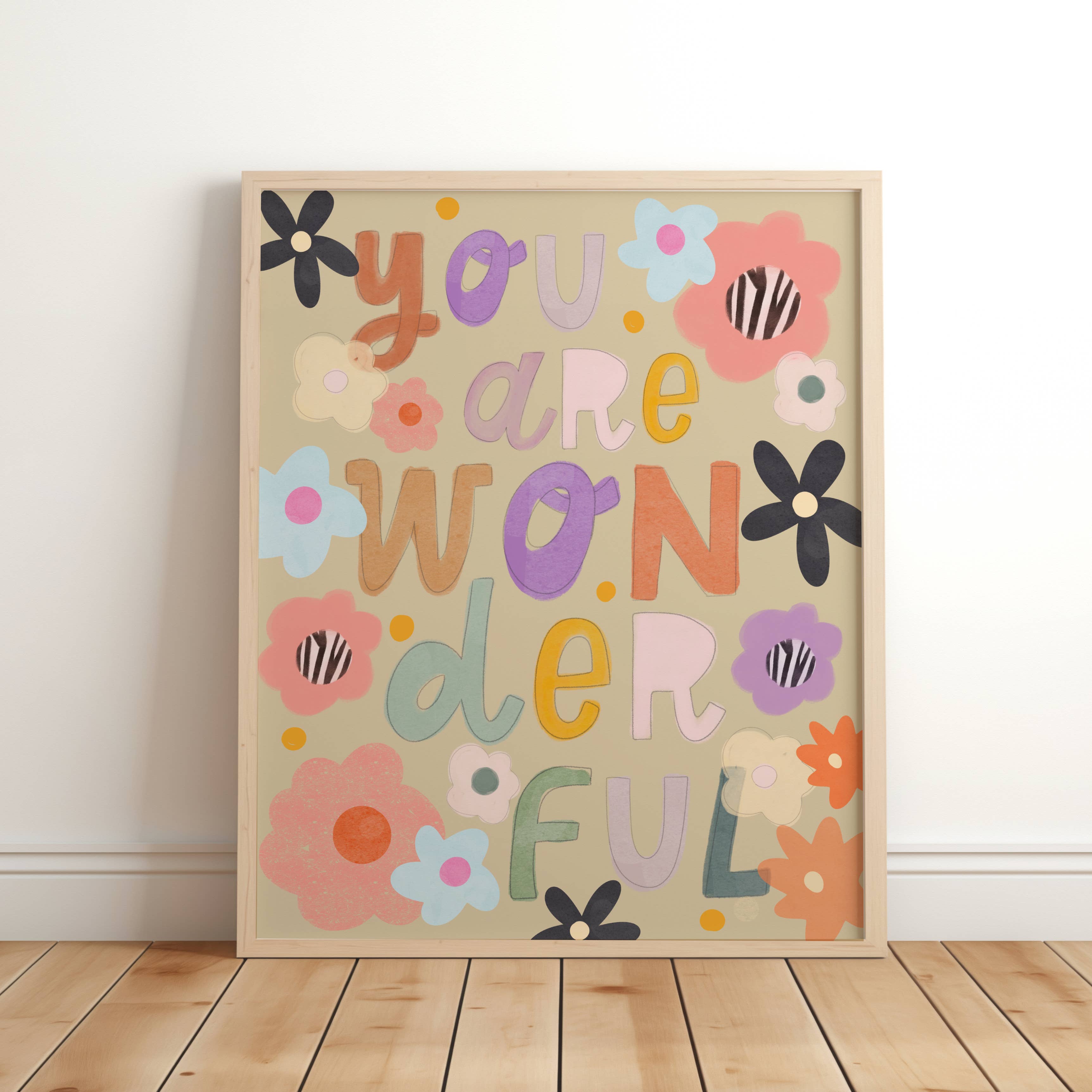 Lara and Kin – wholesale Poster – Kids & Baby – you are wonderful flower poster, kids wall art, poster print0