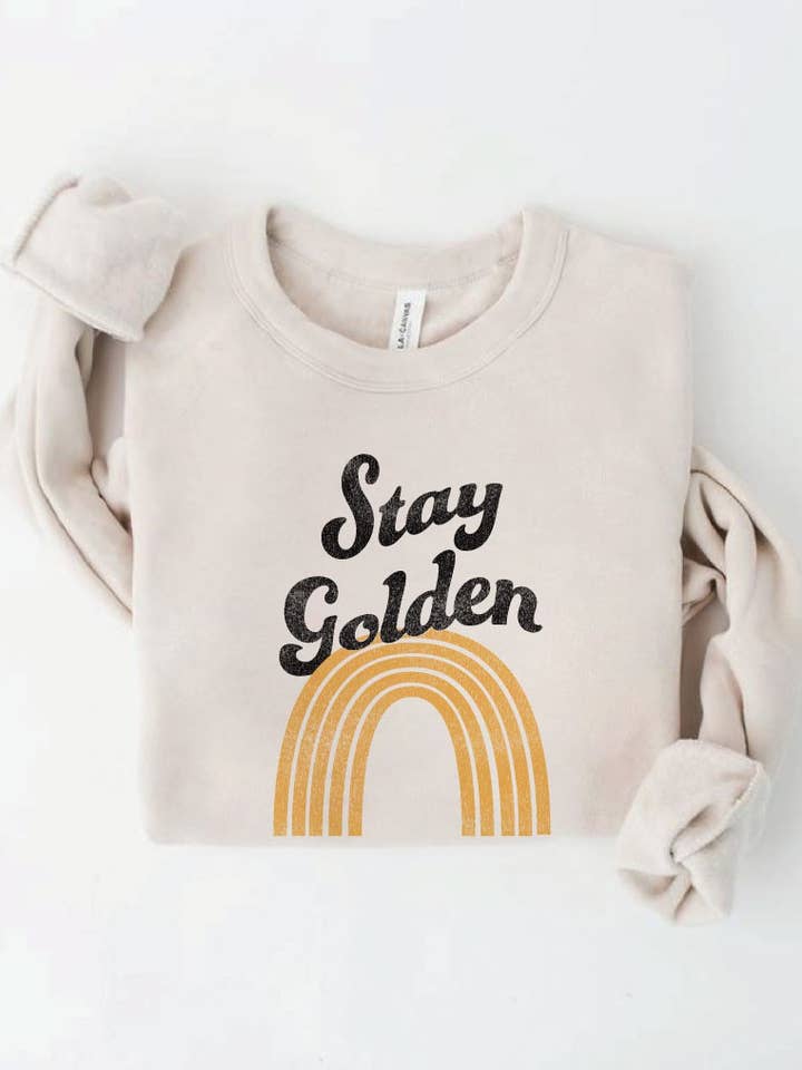 OAT COLLECTIVE - Wholesale Graphic Sweatshirt - Women's - STAY GOLDEN Graphic Sweatshirt3
