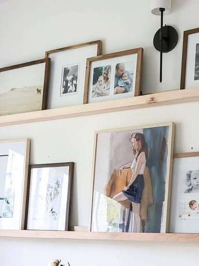 Solid Maple Photo Picture Ledge for wholesale by Rowe Station Woodworks