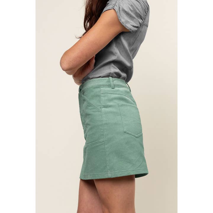 Naked Zebra - Wholesale Skirt - Women's - Corduroy Mini Skirt With Front Pockets4