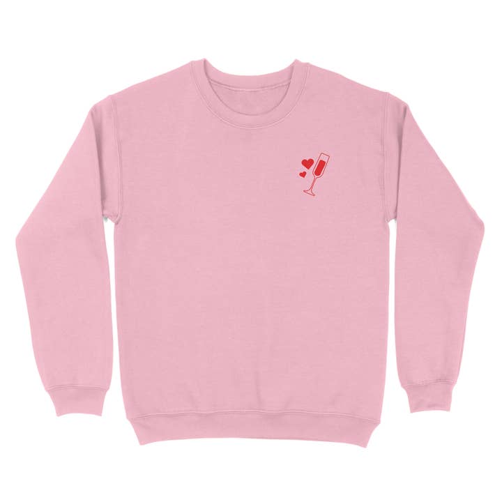 femfetti - Wholesale Sweatshirt - Women's - Champagne Has Bubbles Front and Back Sweatshirt6