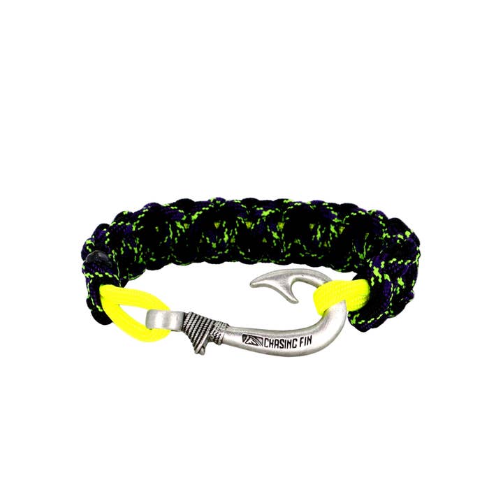Bracelet Hameçon de Pêche Tressé Cobra Fury Yellowfin - Brille dans le Noir pour la vente par Chasing Fin