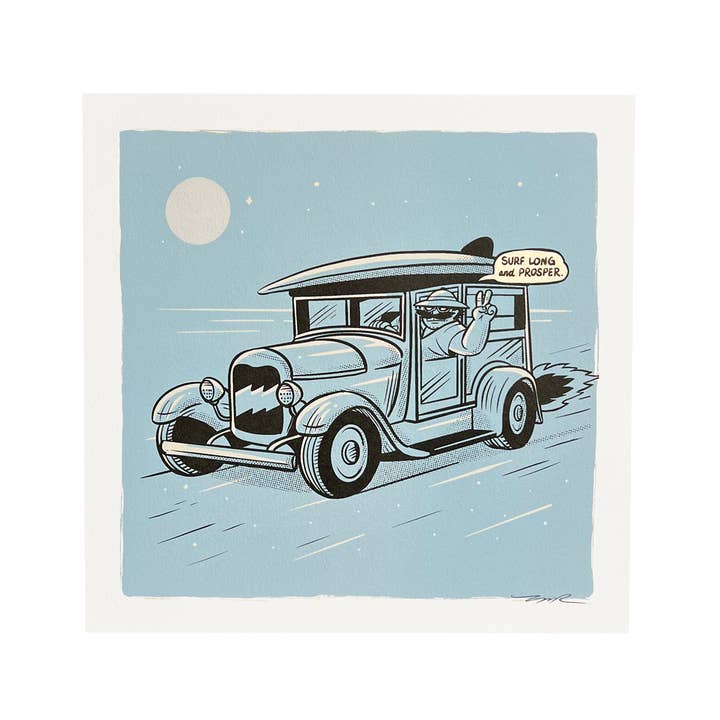 Surf Wall Decor, Colorful Art Panel - Surf Long and Prosper for wholesale by Burny Wilds