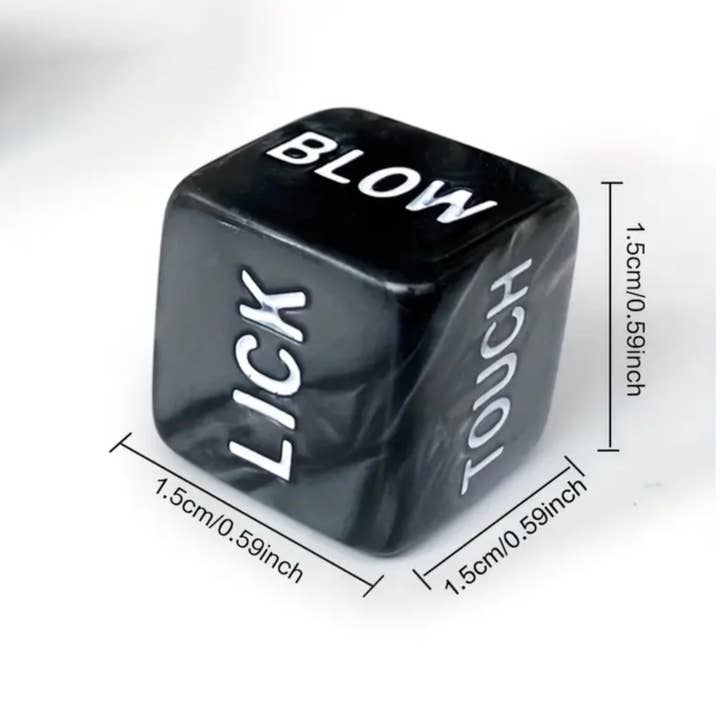 Kinky Pleasure - Wholesale Dice - Kinky Pleasure - T194 - Sex Dice With Text - 2 Pieces - Black2