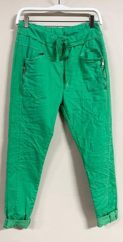 VENTI6 – Engroshandel Joggers - Dame – SOLID LYNGLÅSLOMME DETALJE KRØLLEDE JOGGERS (60767-SOLID)4