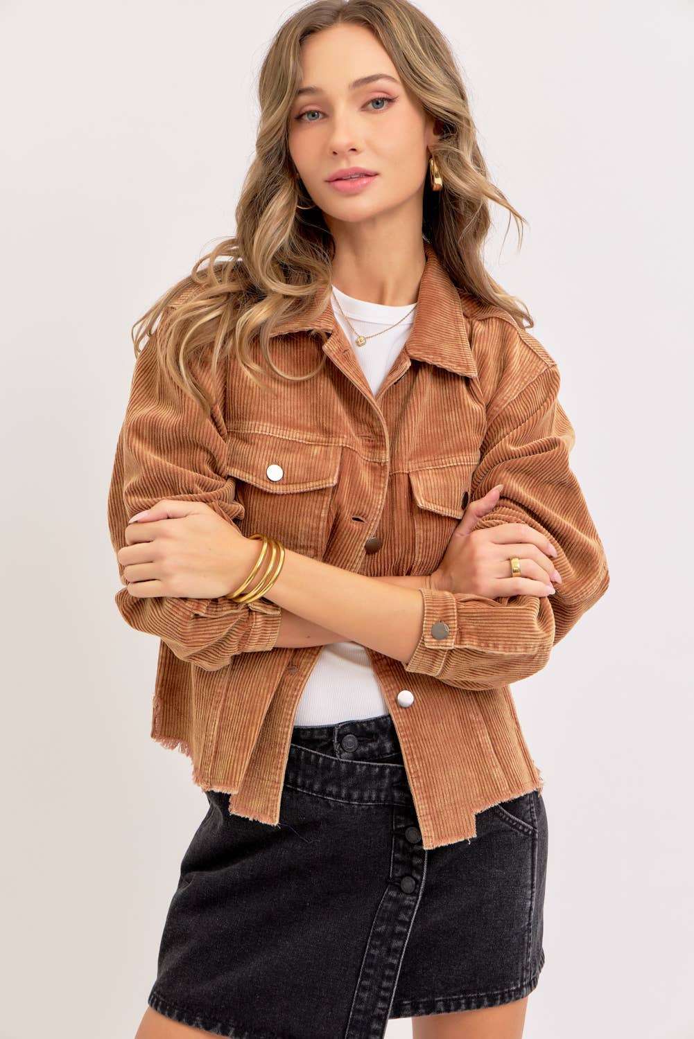 Sweet Lovely by Jen - Wholesale Shirt Jacket/Shacket - Women's - CORDUROY SHACKET WESTERN COMBINED13