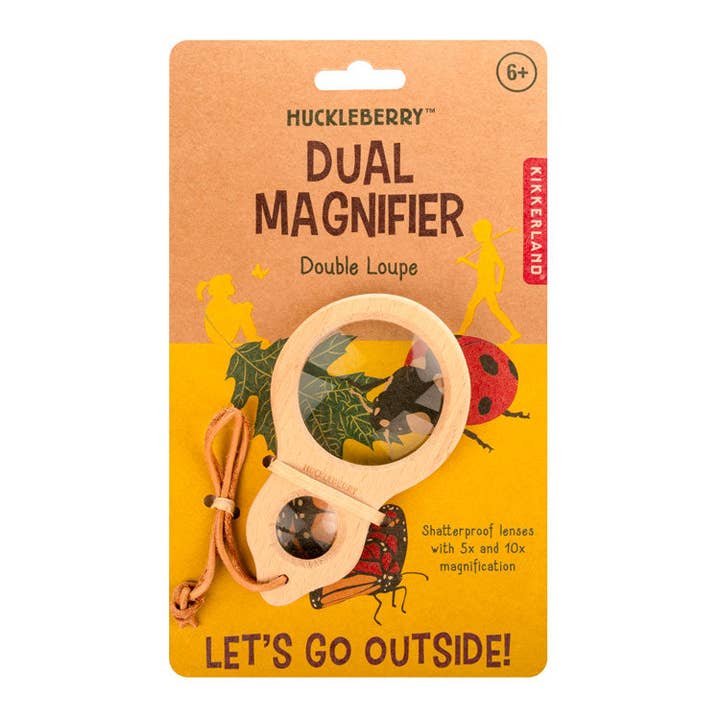 Kikkerland Design Inc - Wholesale Magnifying Glass - HUCKLEBERRY DUAL MAGNIFIER