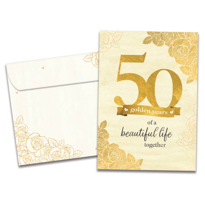 50 Golden Years Milestone Anniversary SKU 21850 for wholesale by Tree-Free Greetings
