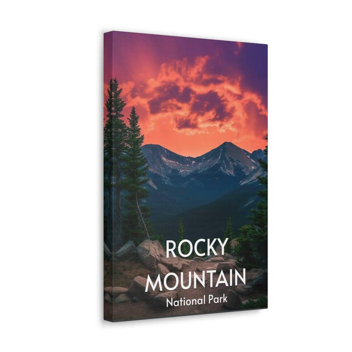 Rocky Mountain Canvas Print for wholesale by Wander Trails