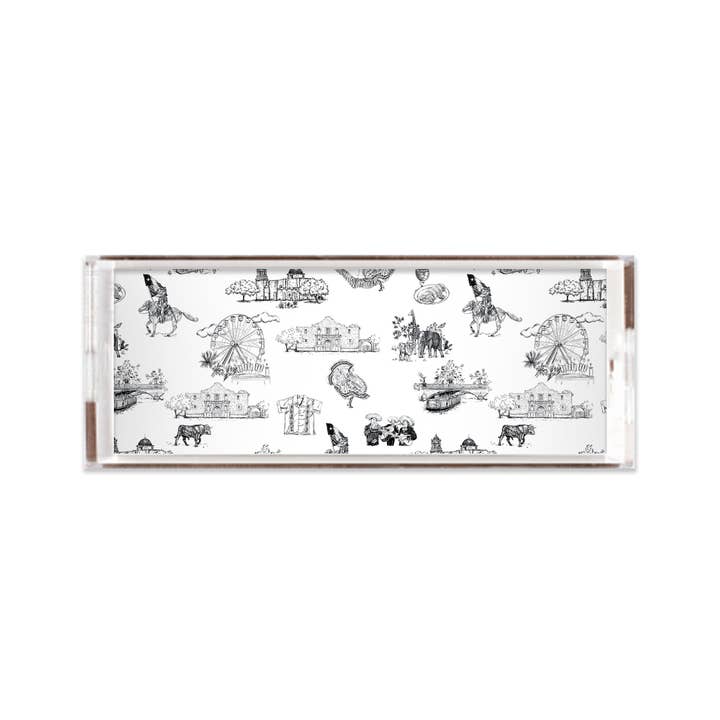 Katie Kime - Wholesale Decorative Tray - San Antonio Toile Lucite Tray5