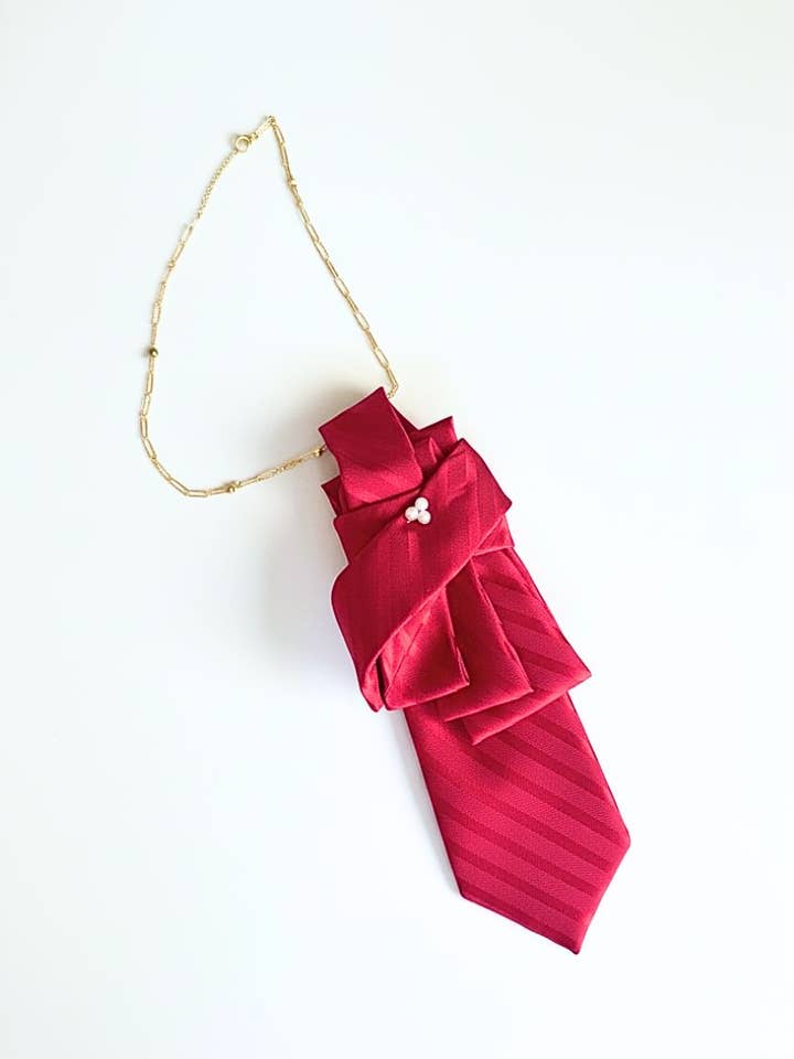 Refashioned Tie Pendant Necklace for wholesale by Remnant