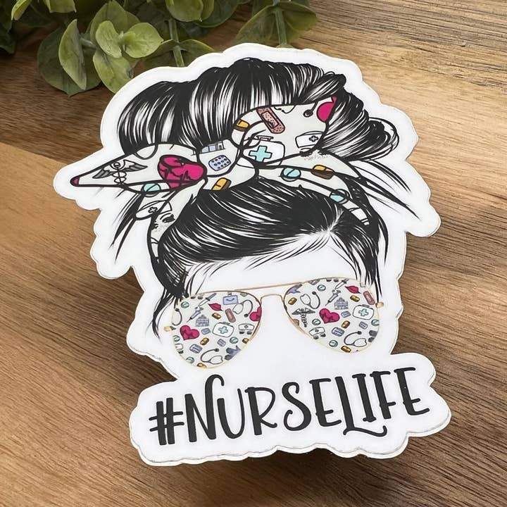 Nurse Life Waterproof Sticker for wholesale by Crafted by Chris Co.