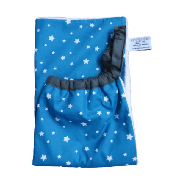 Asciugamano elastico adulto modello stelle mini blu per la vendita all'ingrosso da parte di Petits Pinpins