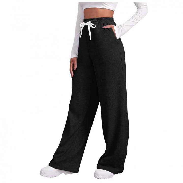 Lily Clothing - Wholesale Pants - Women's - Side pocket straight-leg thickened sweatpants13