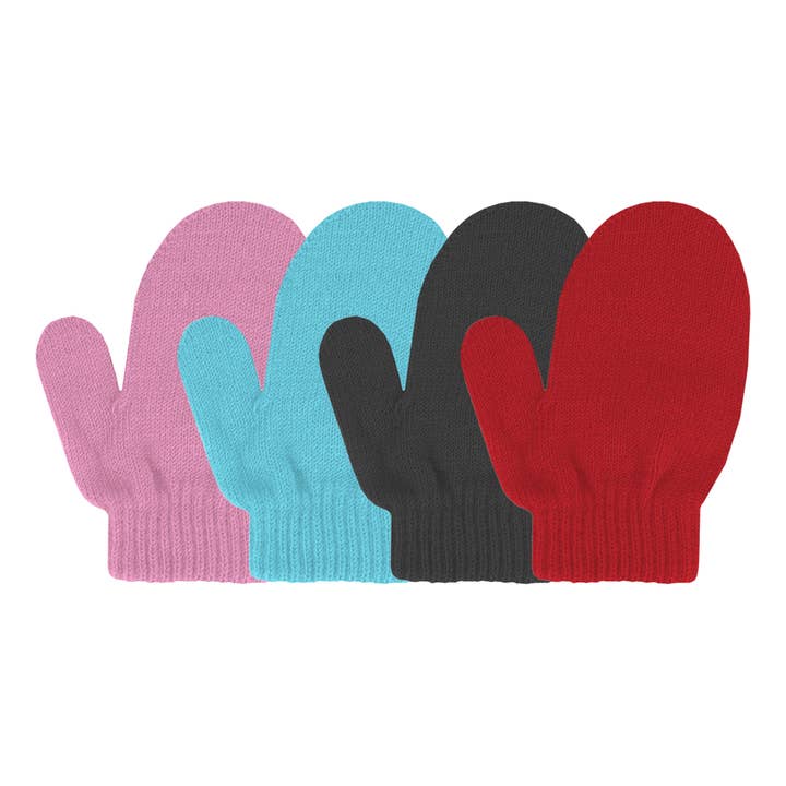 Boys/Girls Acrylic Knit Stretch Mittens Size 2-4 - 83196 for wholesale by Grand Sierra