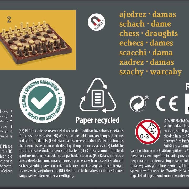 Cayro - Wholesale Board Game - Chess And Checkers - Magnetic Travel Game1