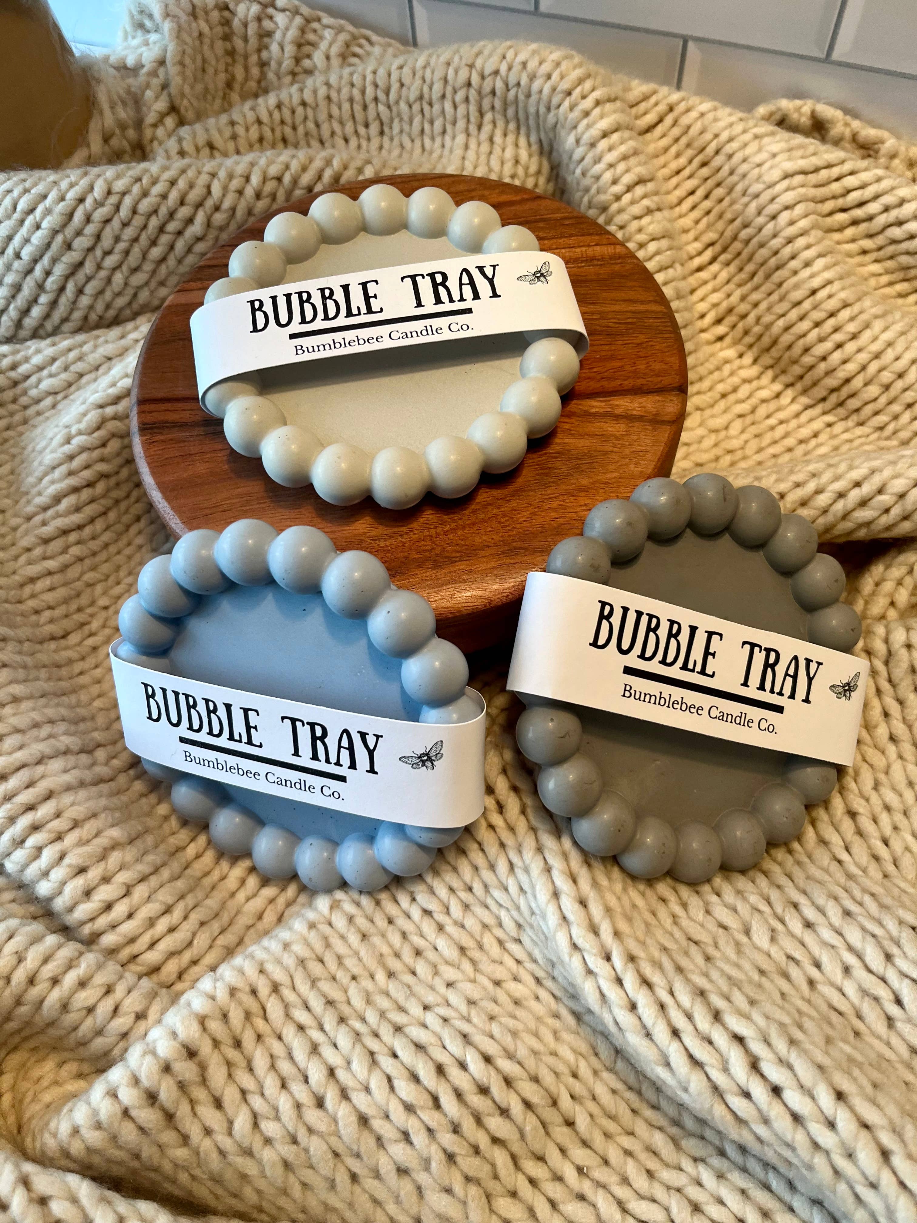 Bumblebee Candle Co. - Wholesale Candle Holder - Round Bubble Tray | Decorative Candle Coaster & Jewelry Dish1
