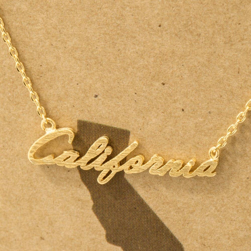 Fame Accessories – Engroshandel Halskæde med vedhæng – Californien håndskrevet vedhæng halskæde2