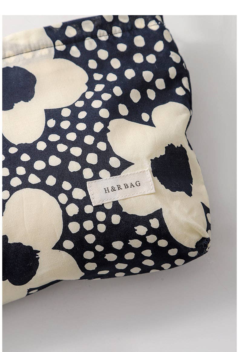 Dipped Shop - Wholesale Make-up tas/toilettas - Cosmetische tas met kleurrijke bloemenprint - eenvoudig model DPB10125