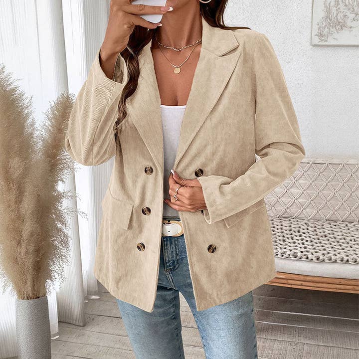 alberalkirk - Wholesale Coat - Women's - Corduroy Three Button Coat Set In Mid Weight N5Z5391