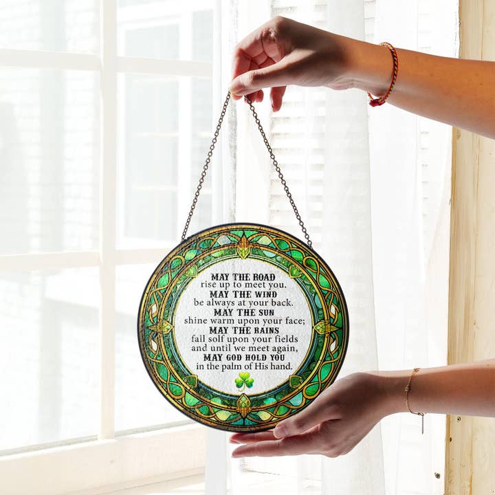 NVC Ecommerce LLC - Wholesale Suncatcher - Irish Blessing Stained Glass Suncatcher, Gift for Home 4