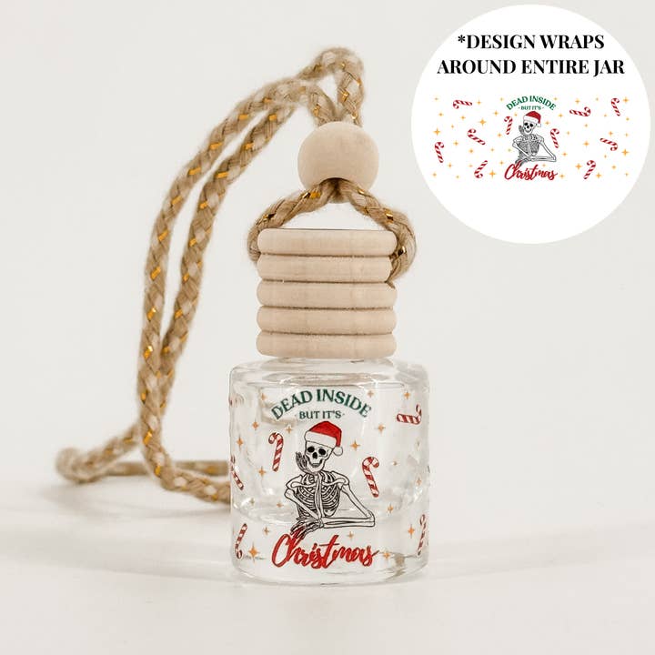 'Dead Inside But It's Christmas' Car Diffuser for wholesale by The Candle Warehouse