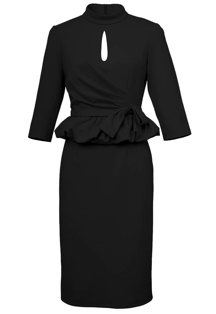 CHIC STAR - Wholesale Dress - Women's - Chic Star Plus Size Cut-Out Peplum Dress In Red 0315240