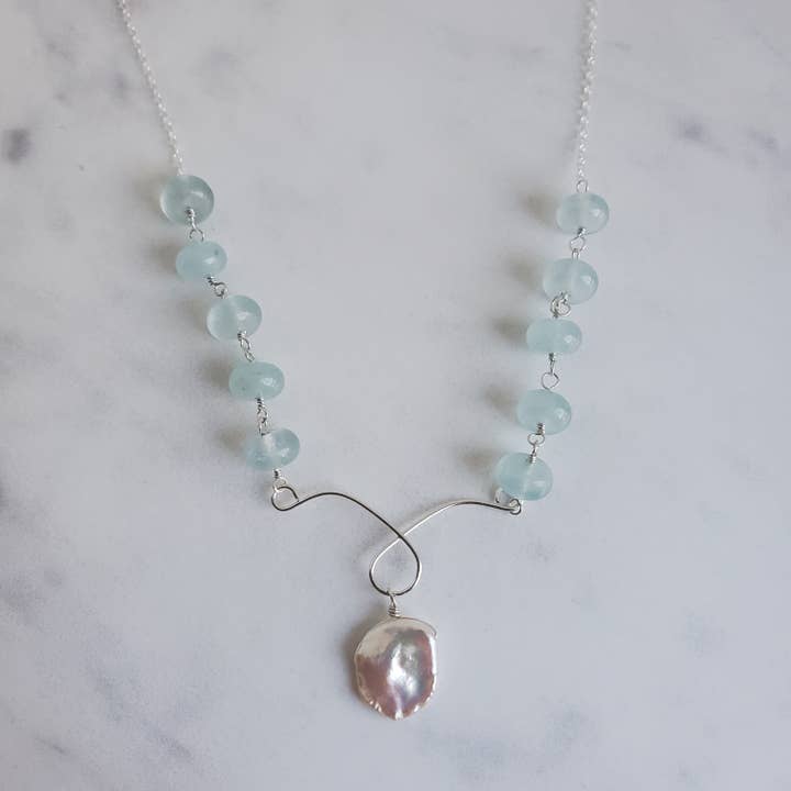 Crowned Necklace Keshi Pearl for wholesale by Agape Gems