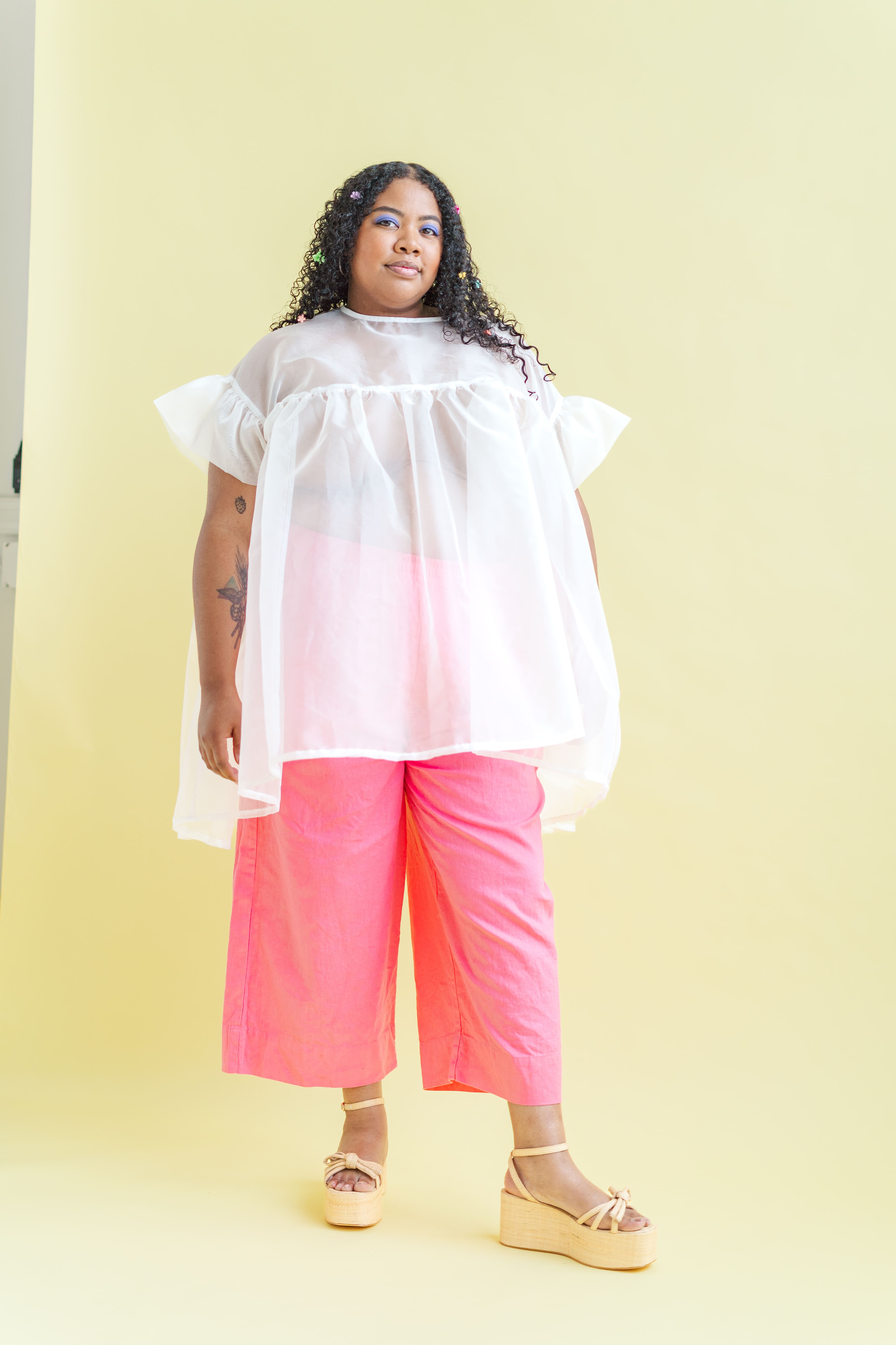 Nettle Studios - Wholesale Pants - Women's - Size Inclusive Plus Size Wide Leg Pant Bubblegum Pink Linen9